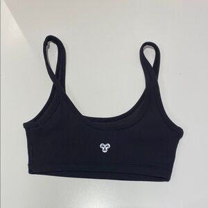 TNA Black Sports Bra Minimalist Design